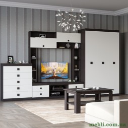 Вітальня Еверест Соната Комплект 28 (модульна - 4 елементи) венге темний/білий