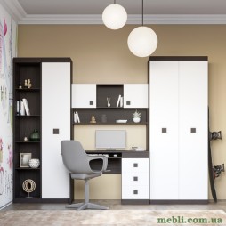 Дитяча стінка Еверест Соната Комплект 4 (модульна - 5 елементів) венге темний/білий