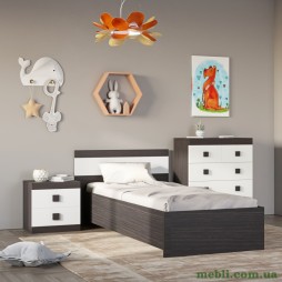 Спальня Дитяча Еверест Соната Комплект 8 (модульна - 3 елементи) венге темний/білий