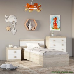 Спальня Дитяча Еверест Соната Комплект 8 (модульна - 3 елементи) дуб сонома/білий