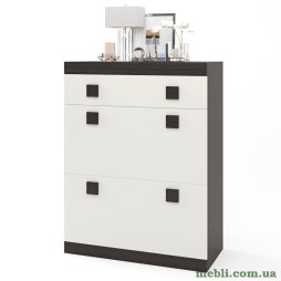 Тумба для взуття Еверест Соната ТО-800 80х38х105.5 венге темний/білий