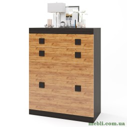 Тумба для взуття Еверест Соната ТО-800 80х38х105.5 венге темний/дуб золотий крафт