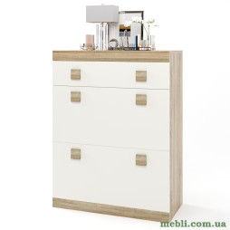 Тумба для взуття Еверест Соната ТО-800 80х38х105.5 дуб сонома/білий