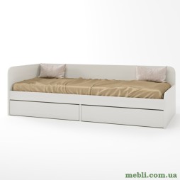 Односпальне ліжко з ящиками Еверест Соната-800 80х190 німфея альба