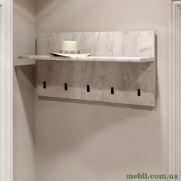 Вішалка на стіну Еверест Соната-800 80х40 дуб крафт білий