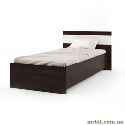 Односпальне ліжко Еверест Соната-900 90х200 венге темний/білий
