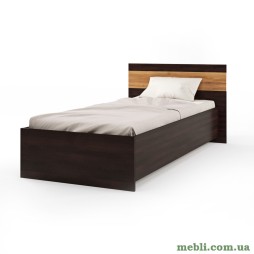 Односпальне ліжко Еверест Соната-900 90х200 венге темний/дуб крафт золотий