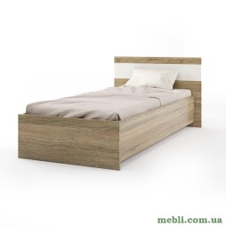 Односпальне ліжко Еверест Соната-900 90х200 дуб сонома/білий