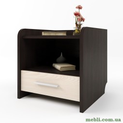 Тумба біля ліжка Еверест Т-1 40х40х40 венге/дуб молочний