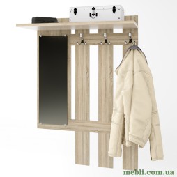Вішалка Еверест Тандем з дзеркалом дуб сонома