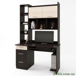 Комп'ютерний стіл з полицями Еверест Школяр-6 венге/дуб молочний