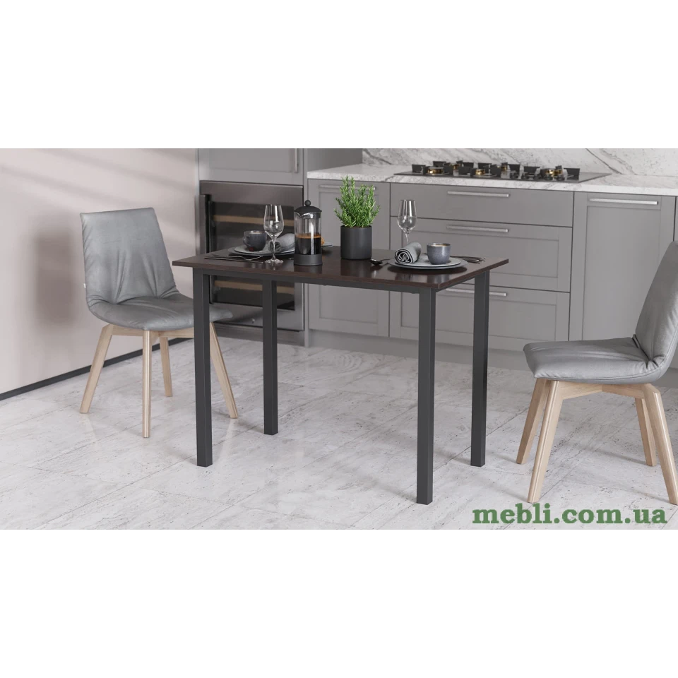 Стіл універсальний Knap Ferrum-decor 750x1200x700 Чорний метал ДСП Венге Магія