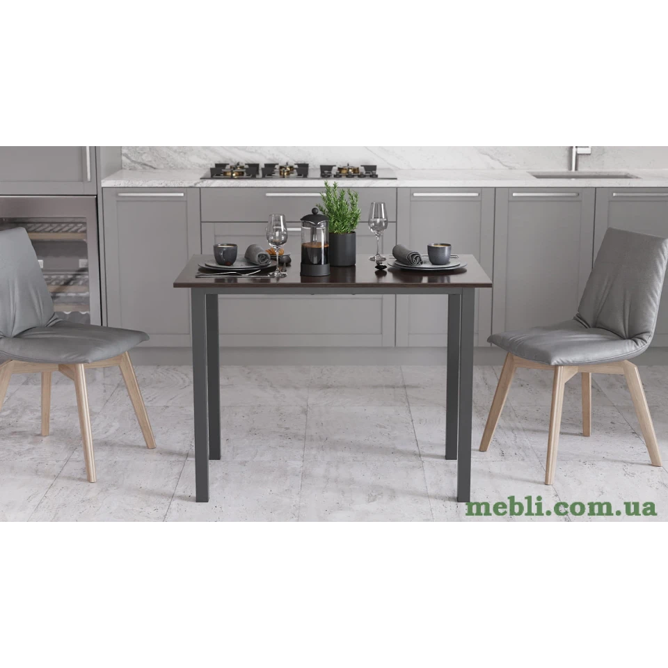 Стіл універсальний Knap Ferrum-decor 750x1200x700 Чорний метал ДСП Венге Магія
