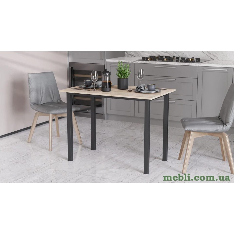 Стіл універсальний Knap Ferrum-decor 750x1200x700 Чорний метал ДСП Дуб Сан-Марино