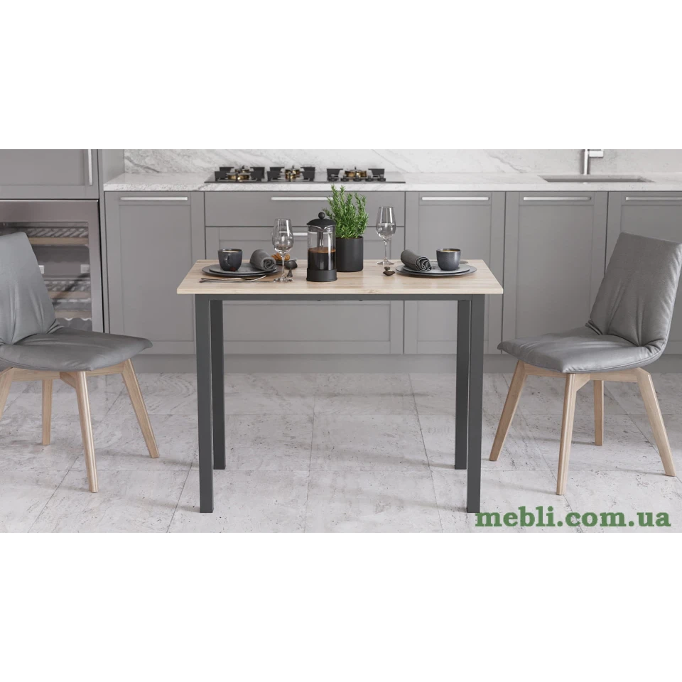 Стіл універсальний Knap Ferrum-decor 750x1200x700 Чорний метал ДСП Дуб Сан-Марино