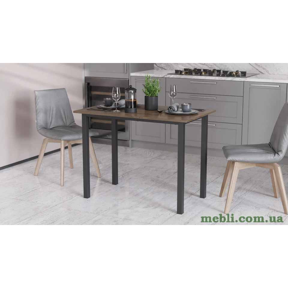 Стіл універсальний Knap Ferrum-decor 750x1200x700 Чорний метал ДСП Дуб Сонома Трюфель