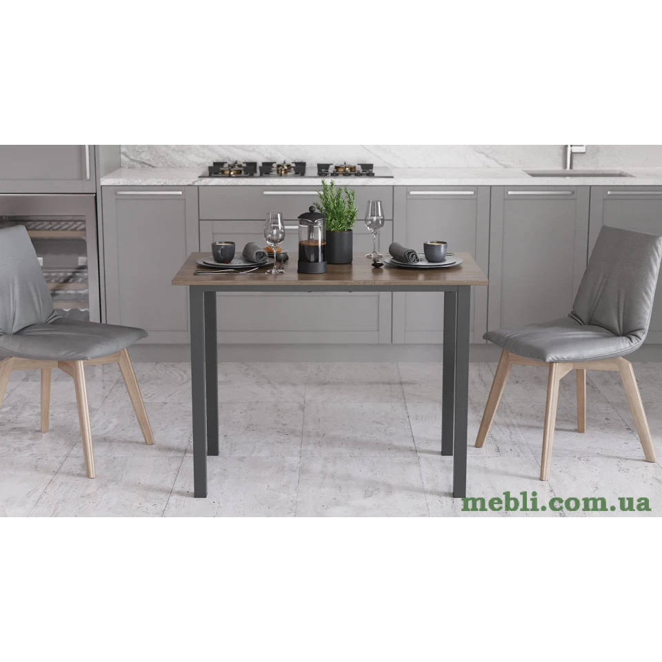 Стіл універсальний Knap Ferrum-decor 750x1200x700 Чорний метал ДСП Дуб Сонома Трюфель