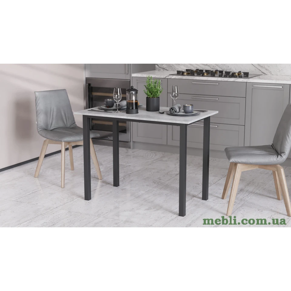 Стіл універсальний Knap Ferrum-decor 750x1400x700 Чорний метал ДСП Бетон