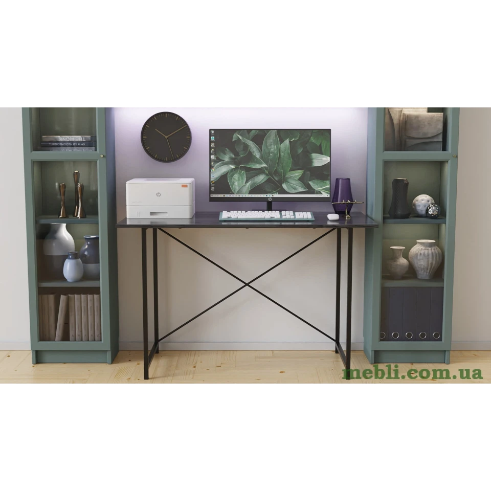 Стіл письмовий Line Лайт 750x1200x600 Чорний метал ДСП Сосна Кембра 16мм