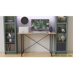 Стіл письмовий Line Лайт Ferrum-decor 750x1000x500 Чорний метал ДСП Дуб Сонома