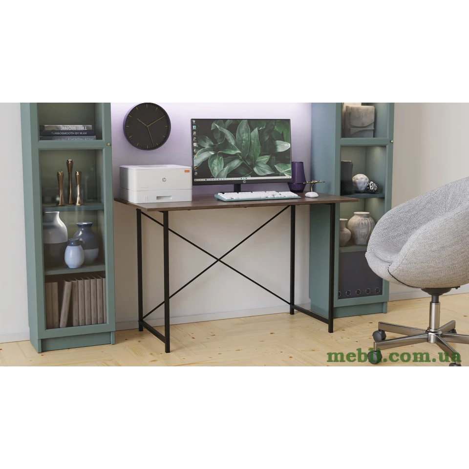 Стіл письмовий Line Лайт Ferrum-decor 750x1000x600 Чорний метал ДСП Дуб Сонома Трюфель