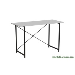 Стіл письмовий Line Лайт Ferrum-decor 750x1200x500 Чорний метал ДСП Білий