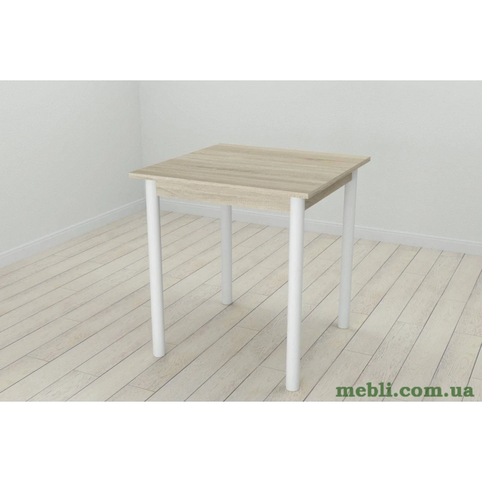 Кухонний стіл Ferrum-decor Агата 75x70x70 Білий ДСП Сонома 16мм