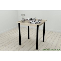 Кухонний стіл Ferrum-decor Агата 75x70x70 Чорний ДСП Сонома 16мм