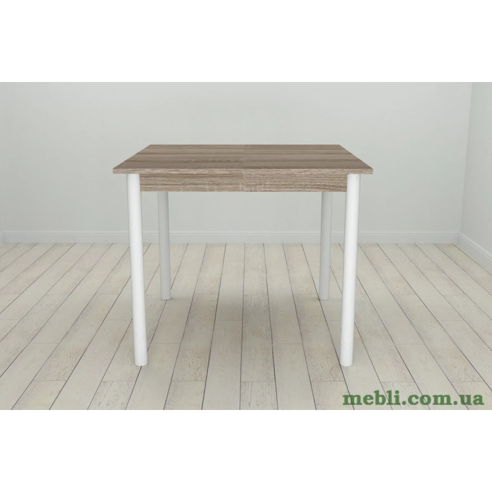 Кухонний стіл Ferrum-decor Агата 75x80x80 Білий ДСП Сонома Трюфель 16мм