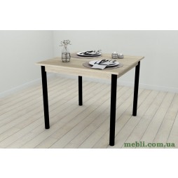 Кухонний стіл Ferrum-decor Агата 75x80x80 Чорний ДСП Сонома 16мм