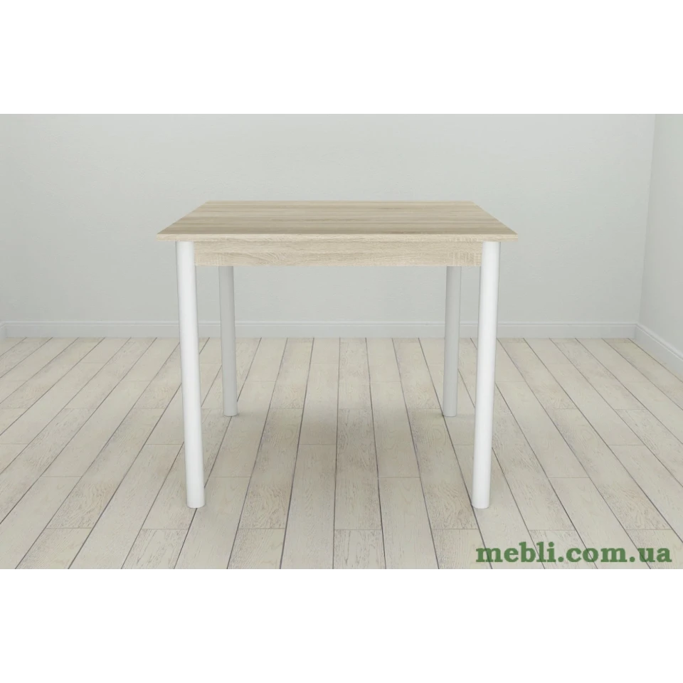 Кухонний стіл Ferrum-decor Агата 75x90x90 Білий ДСП Сонома 16мм