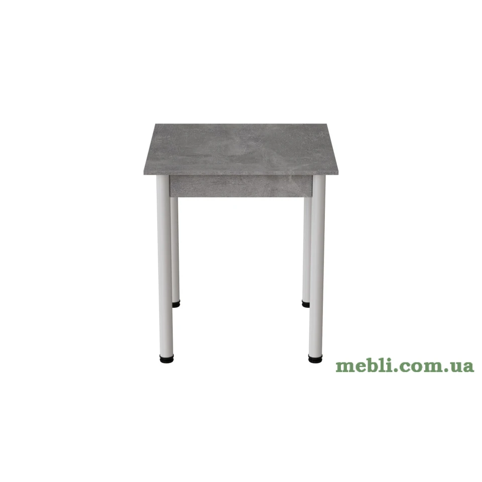 Стіл кухонний Ferrum-decor Агата 75x70x70 Білий ДСП Бетон 16мм