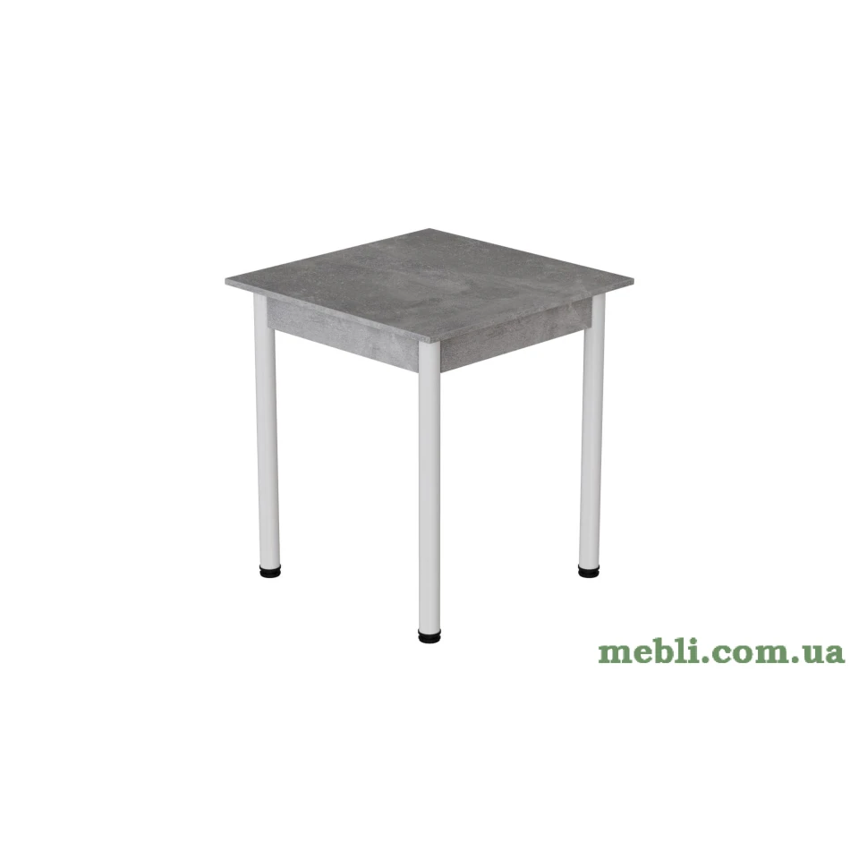 Стіл кухонний Ferrum-decor Агата 75x70x70 Білий ДСП Бетон 16мм