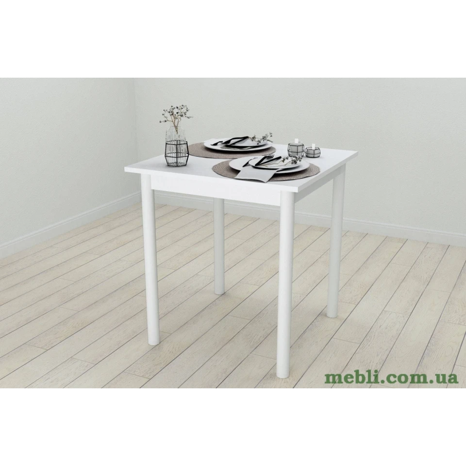 Стіл кухонний Ferrum-decor Агата 75x70x70 Білий ДСП Біле 16мм