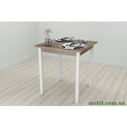 Стіл кухонний Ferrum-decor Агата 75x70x70 Білий ДСП Сонома Трюфель 16мм