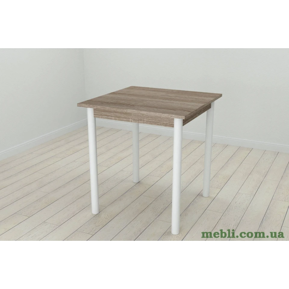 Стіл кухонний Ferrum-decor Агата 75x70x70 Білий ДСП Сонома Трюфель 16мм