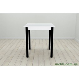 Стіл кухонний Ferrum-decor Агата 75x70x70 Чорний ДСП Біле 16мм