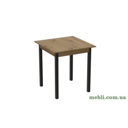 Стіл кухонний Ferrum-decor Агата 75x70x70 Чорний ДСП Дуб Артизан 16мм