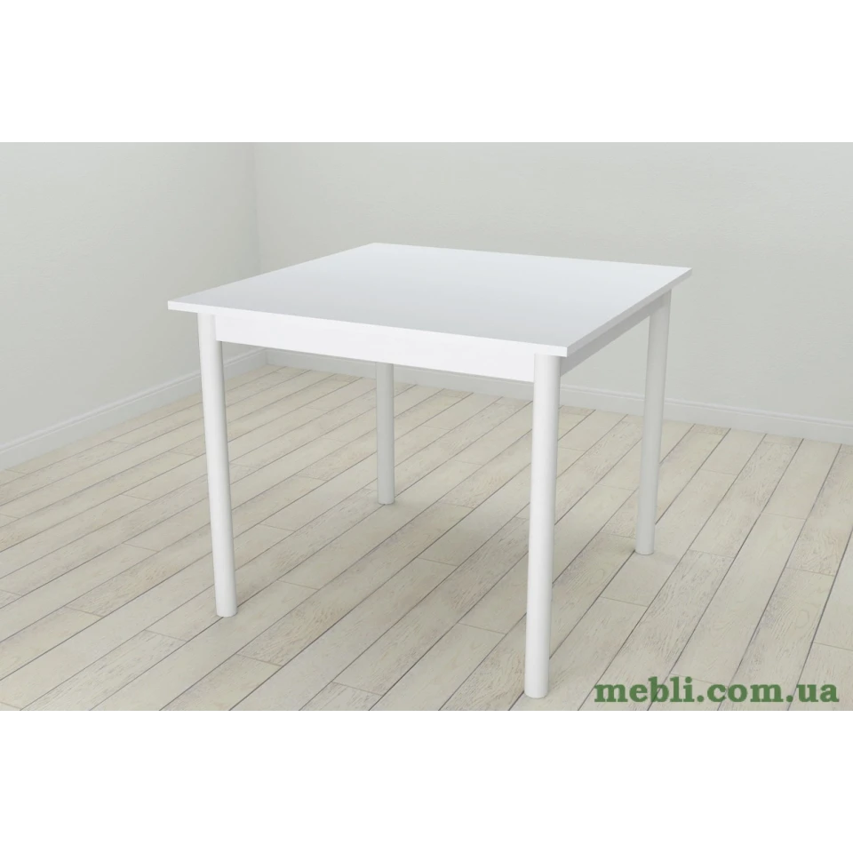 Стіл кухонний Ferrum-decor Агата 75x80x80 Білий ДСП Біле 16мм