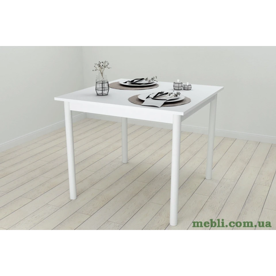 Стіл кухонний Ferrum-decor Агата 75x80x80 Білий ДСП Біле 16мм
