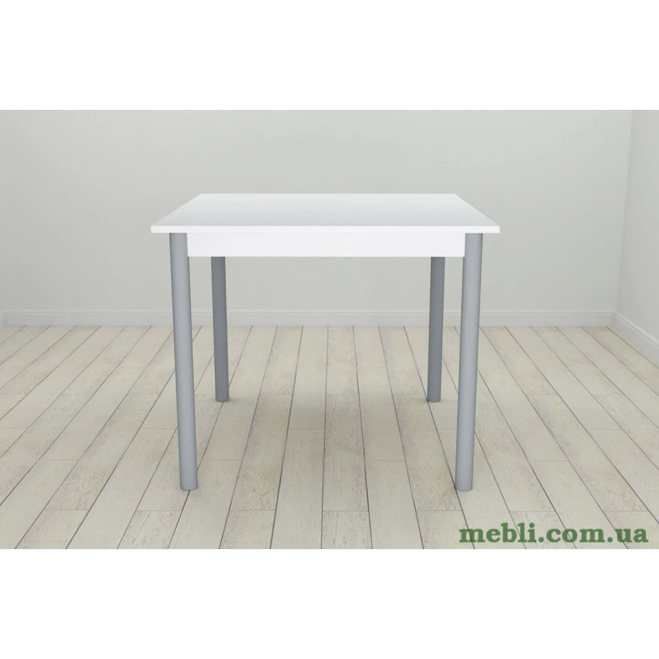 Стіл кухонний Ferrum-decor Агата 75x80x80 Сірий ДСП Біле 16мм