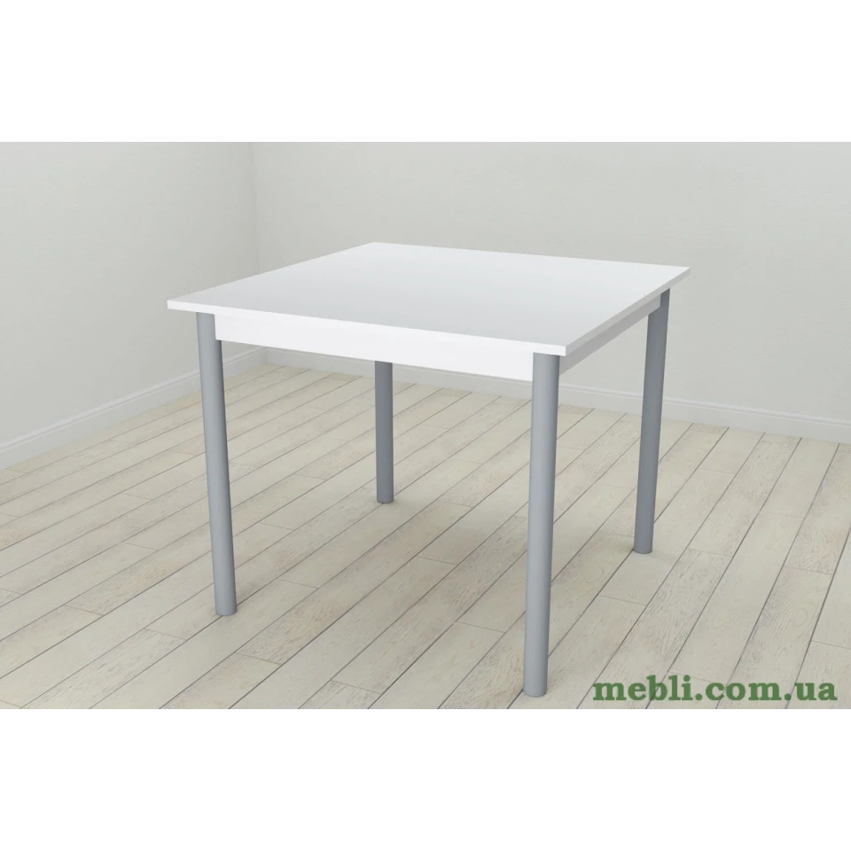 Стіл кухонний Ferrum-decor Агата 75x80x80 Сірий ДСП Біле 16мм