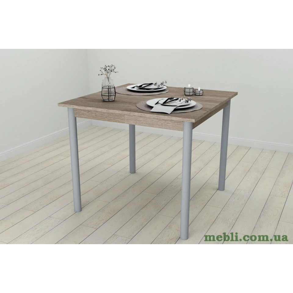 Стіл кухонний Ferrum-decor Агата 75x80x80 Сірий ДСП Сонома Трюфель 16мм