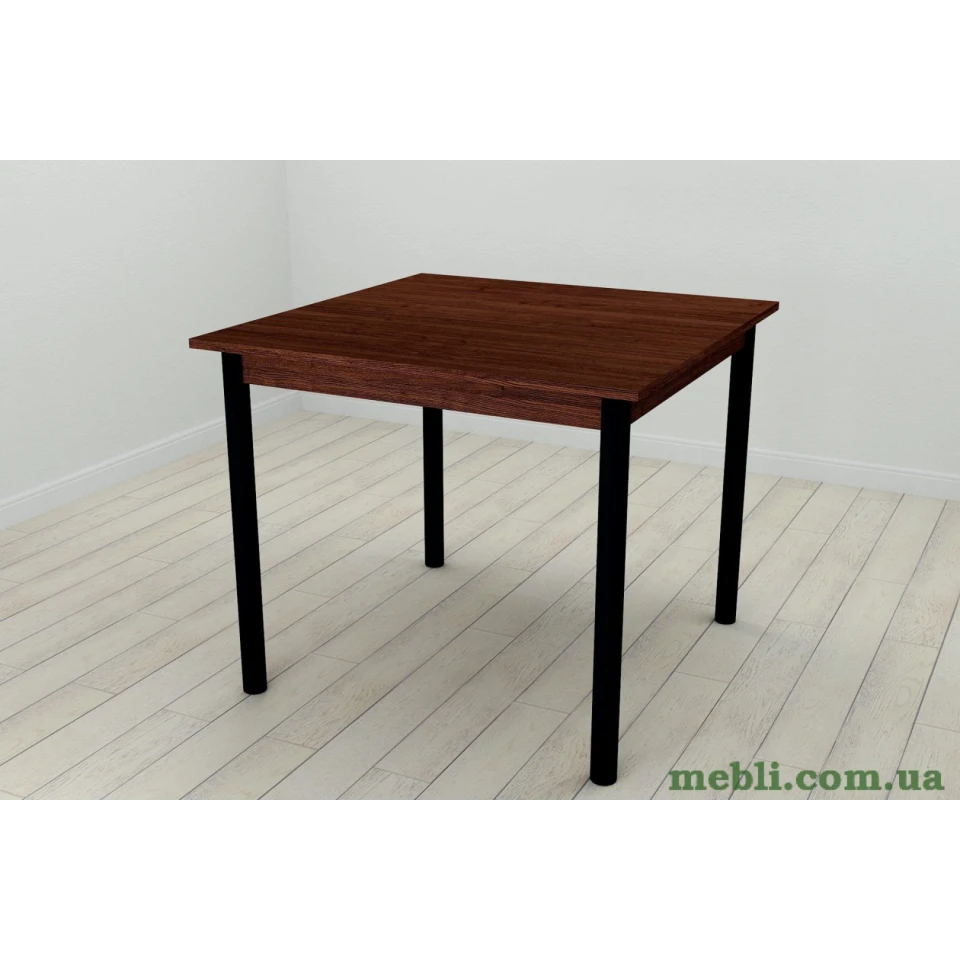 Стіл кухонний Ferrum-decor Агата 75x80x80 Чорний ДСП Венге 16мм