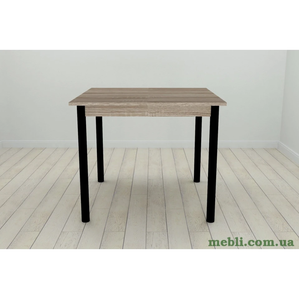 Стіл кухонний Ferrum-decor Агата 75x80x80 Чорний ДСП Сонома Трюфель 16мм