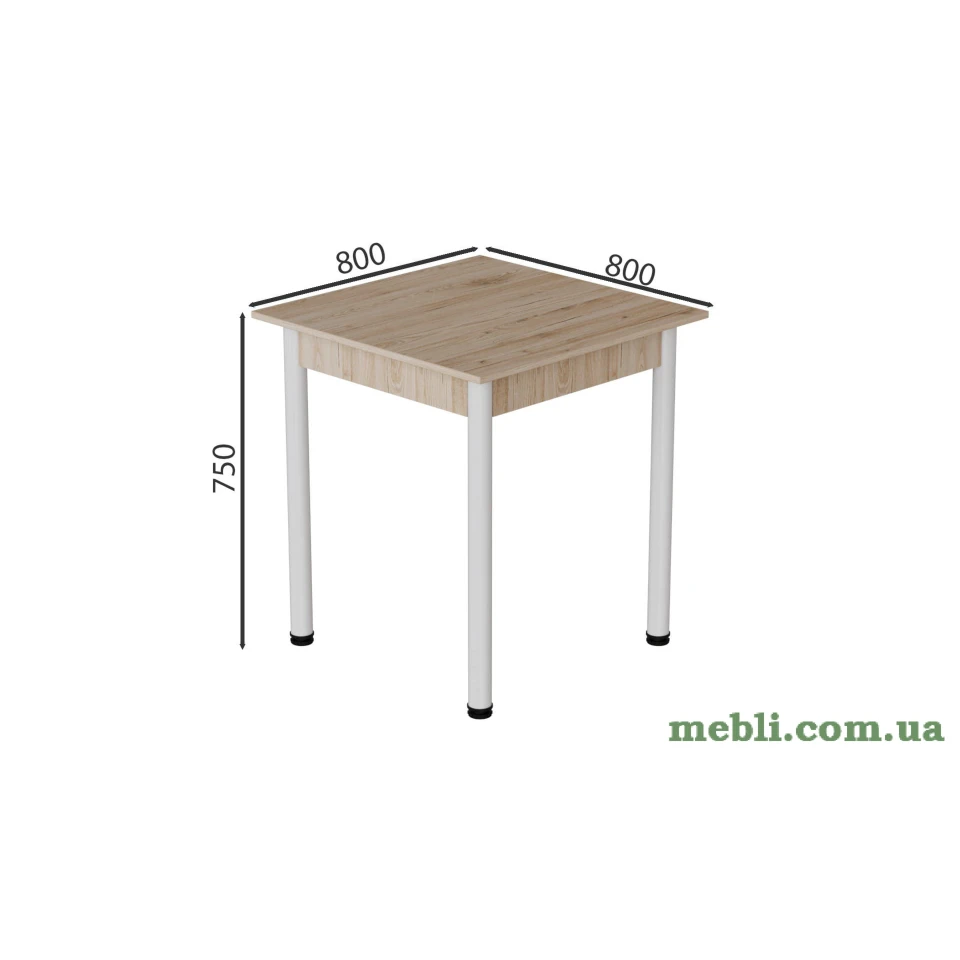 Стіл кухонний Ferrum-decor Агата 75x90x90 Білий ДСП Сан-Марино 16мм