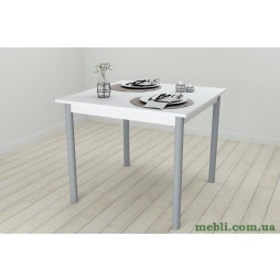Стіл кухонний Ferrum-decor Агата 75x90x90 Сірий ДСП Біле 16мм