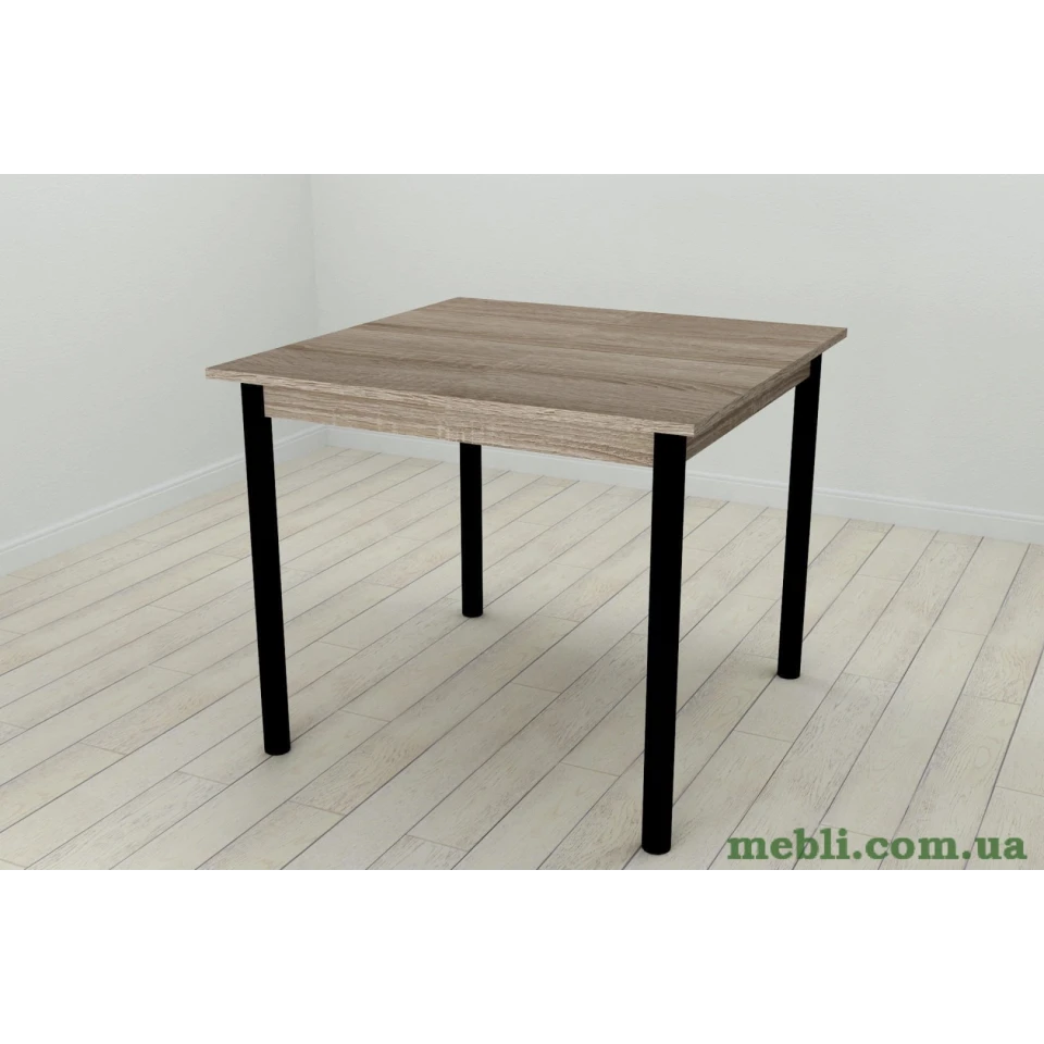 Стіл кухонний Ferrum-decor Агата 75x90x90 Чорний ДСП Сонома Трюфель 16мм