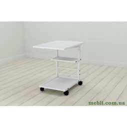 Стіл приставний Ferrum-decor Адан 62x40x60 метал Білий ДСП Білий 16мм