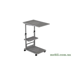 Стіл приставний Ferrum-decor Адан 62x40x60 метал Сірий ДСП Бетон 16мм